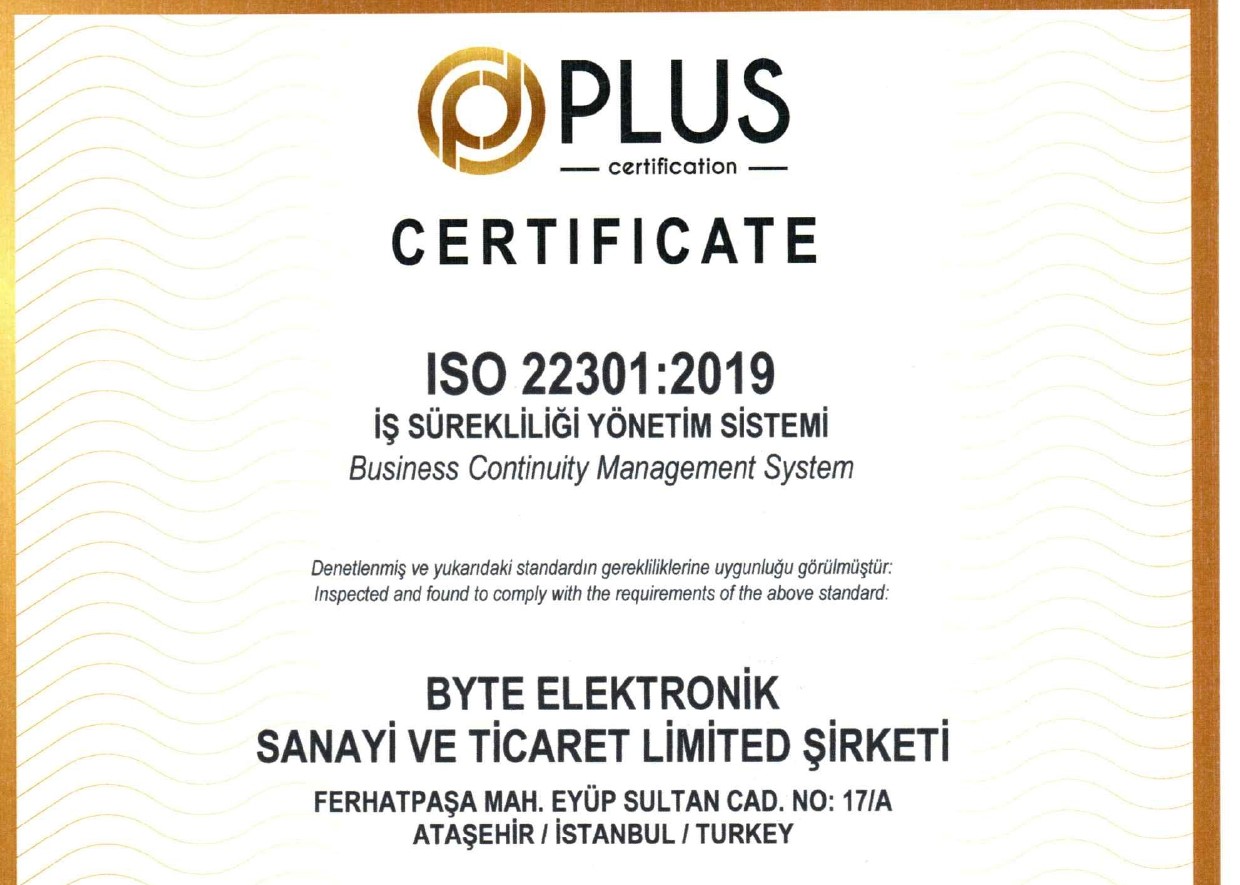 BYTE ELEKTRONIK ISO 22301