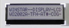 LCD DSP CHAR 2X20 GREEN THT - BYTE 02208  - WO2002A-TFH-AT#