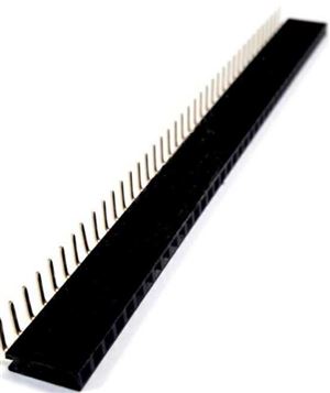 HEADER 40P (1x40) 2.54mm 8.50mm 90* FEMALE THT - BYTE 02222  - DS1024-1X40R0