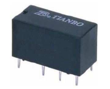 RELAY 2A 12VDC 2PNC TELECOM (DS2) TYPE TIANBO THT (HJR1-2C-L-12VDC-S-ZY)