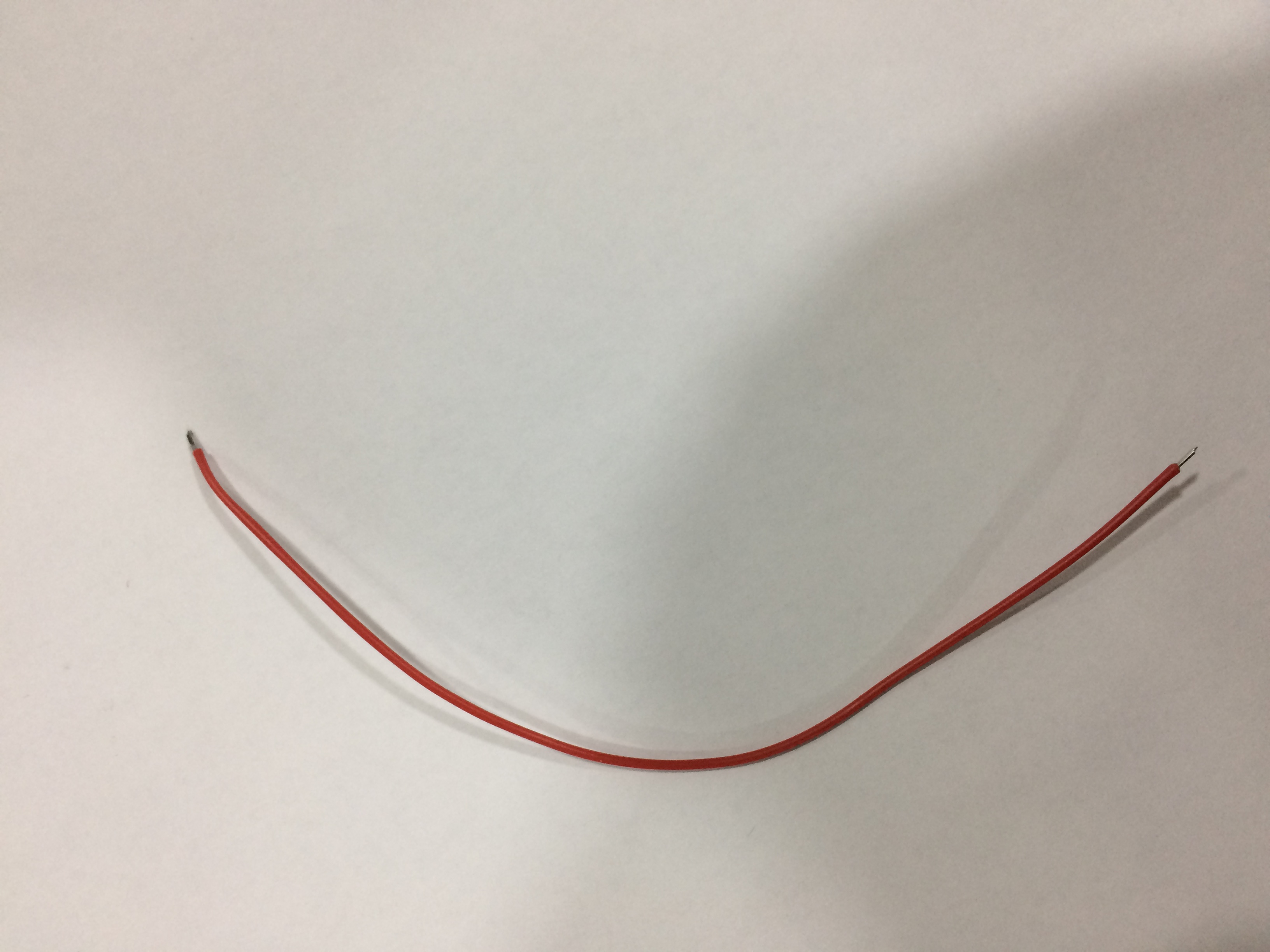 CABLE RED  1x0,50 15cm THT (*)