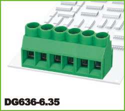 TERM.BLK.6.35MM 2P PCB TYPE GREEN GAOSONG (DG636-6.35-02P-14-00SH)