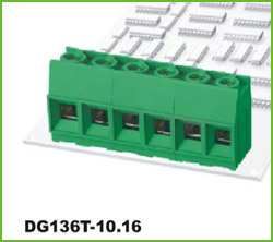 TERM.BLK.10.16MM 2P PCB TYPE GREEN GAOSONG - BYTE 03023  - DG136T-10.16-02P-14-00SH