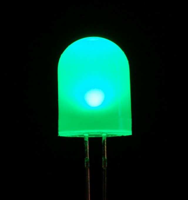 LED 5MM GREEN DIFFUSED 4.0~30.0 mcd SB (5G3HD-10)