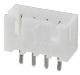 CONN 4P(1x4) 2.5mm 180° WHITE MALE THT (B4B-XH-AM(LF)(SN))