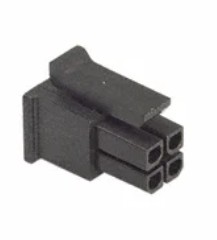 CONN RCPT HSG 4P 3mm BLACK FEMALE  (0430250400)
