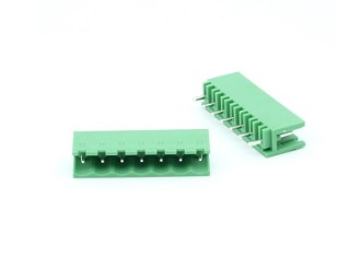 TERM 7P 7.62mm 180° GREEN OPEN MALE THT (2EGTV-7.62-07P-14-00AH)