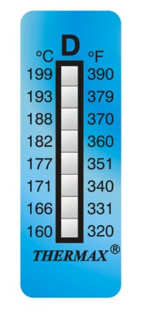 SICAKLIK ÖLÇÜM ETİKETİ 160-199°C (THERMAX 8 LEVEL D)