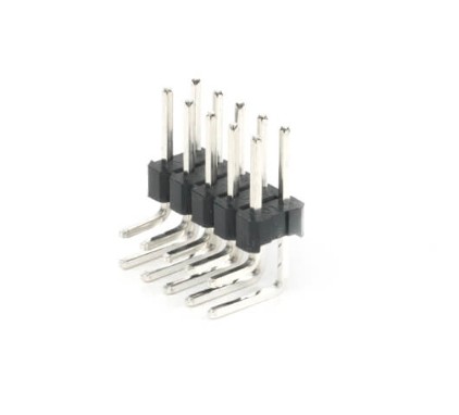 PIN HEADER 10P(2x5) 2.54mm MALE R/A THT (DS1022-2X5R61)