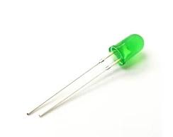 LED GREEN DIFFUSED 5mm THT (*)