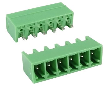TERM 6P 3.81mm 90C GREEN CLOSED MALE THT  (ZB15EDGR-3.81-6P-G01)
