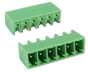 TERM 6P 3.81mm 90C GREEN CLOSED MALE THT  - BYTE 28756  - ZB15EDGR-3.81-6P-G01