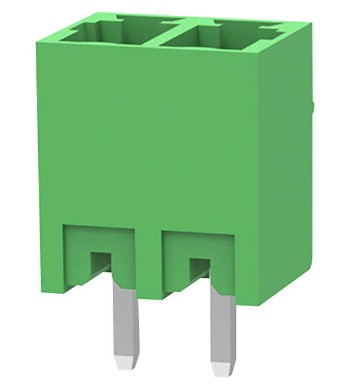 TERM 2P 3.81mm 180C GREEN CLOSED MALE THT (ZB15EDGV-3.81-2P-G01)