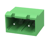 TERMINAL BLOCK 2P 7.62mm 90C GREEN CLOSED MALE THT (EX2EDGRC-7.62-02P)