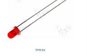 LED RED (3mm) 22mA, 14V THT - BYTE 03368  - L-36BID 