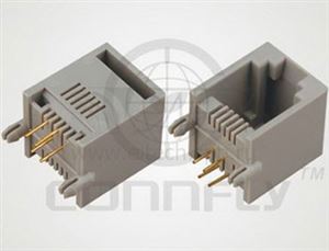 CONN RJ45 6P 180° 6P6C - GRAY THT  - BYTE 03441  - *