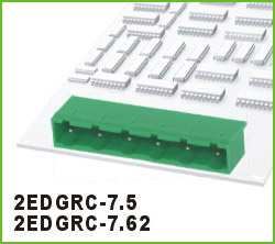 TERM 2P 7.62MM 90* GREEN CLOSED MALE THT - BYTE 03740  - NO NAME