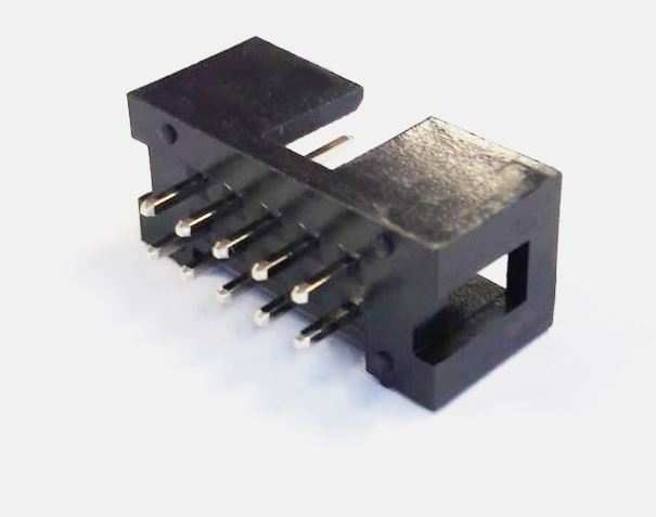 HEADER BOX 10PIN(2x5) 2.54mm 180* MALE BLACK THT (DS1013-10SSIB1)