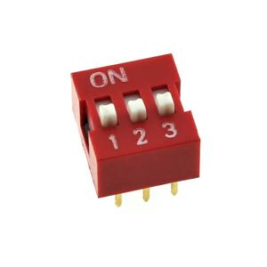 SWITCH DIP 3 WAY A QUALITY RED  THT - BYTE 03823  - DS1040-03RN