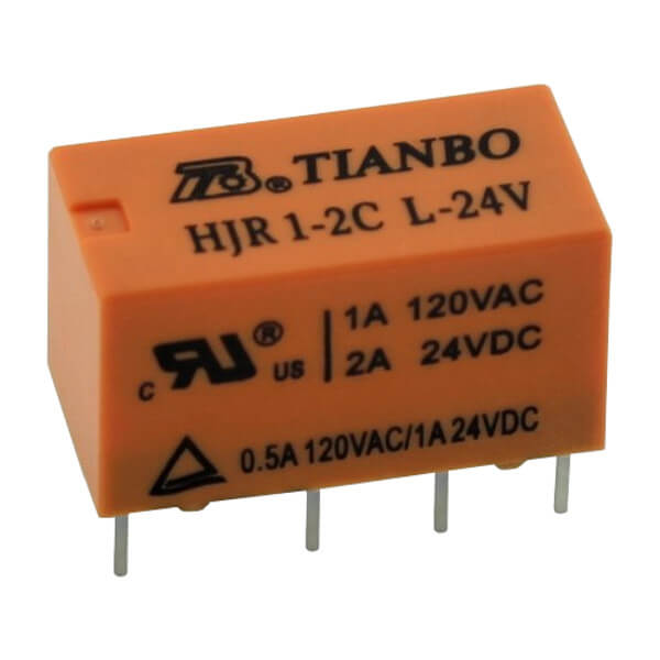 RELAY 2A 24VDC 2PNC 20.50x10.00x11.80  THT (HJR1-2C-L-24VDC-S-ZY   )