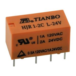 RELAY 2A 24VDC 2PNC 20.50x10.00x11.80  THT - BYTE 03852  - HJR1-2C-L-24VDC-S-ZY   