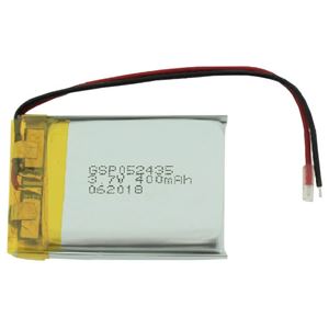 BATTERY LI-POLYMER 3.7V 400mAh 2PIN THT - BYTE 03981  - GSP052435-PCM-W26