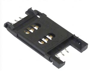 SOCKET SIM/SAM CARD HOLDER HINGED TYPE SMD - BYTE 00509  - C707 10M006 5002  