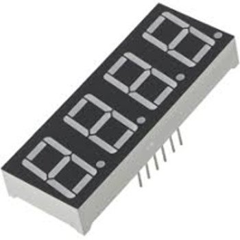 LED DISPLAY 7 SEGMENT 4DIGIT 7MM (-) YELLOW THT (E1-4028-CUY-1-CT)