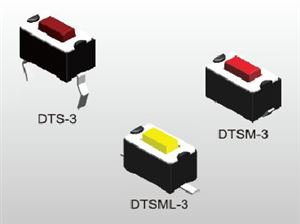 SWITCH TACT 6.00X3.50 4.30mm 320gF V/T THT - BYTE 04509  - DTS-31S-V-B