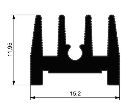 HEATSINK COOLER 11.95X25X15.20MM  THT (OZDAS0032EL25)