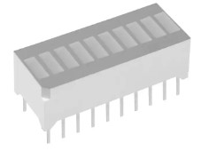 LED DSP GREEN 2V1 25mA 10 SEGMENT THT (LTA-1000G )