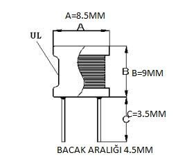 IND 33UH 1A 8X10X4.5MM THT - BYTE 06134  - *