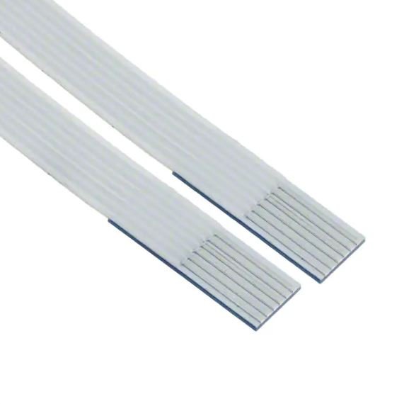 CABLE FLAT FLEXIBLE 6P 1.00mm 30AWG 80mm WHITE (DS1057-03-1H06W3L5801A)