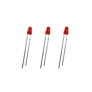 LED RED DIFFUSED 3mm THT  - BYTE 00676  - *