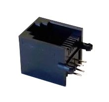 MODULAR JACK R/A 6P4C (RJ11,RJ14) BLACK THT (L-KLS12-124-6P4C-W/O-1-1)