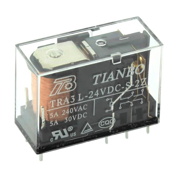 RELAY POWER 5A 24VDC 2FormC PCB TYPE TRANSPARENT (TRA3-L-24VDC-S-2Z(2))