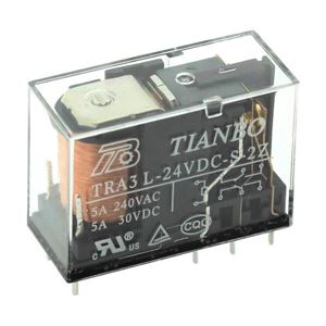 RELAY POWER 5A 24VDC 2FormC PCB TYPE TRANSPARENT - BYTE 07089  - TRA3-L-24VDC-S-2Z(2)