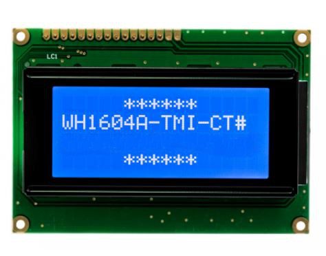 LCD DSP 16x4 87x60x13,5MM LEDB.LIGHT WHITE BLUE (WH1604A-TMI-ET#)