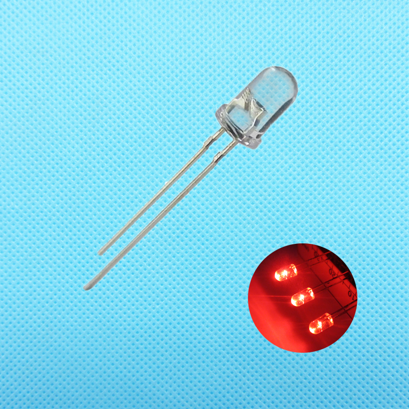 LED RED CLEAR 3mm THT  (AT-LD/3MM-RC)