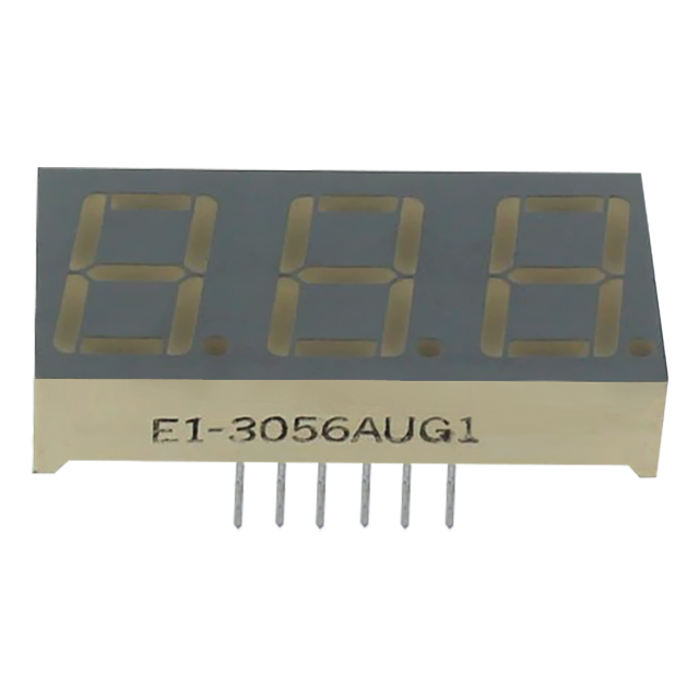 DISPLAY LED RED 7 SEGMENT 3 DIGIT 14.2MM (+) THT (E1-3056-AUR-1-CT)