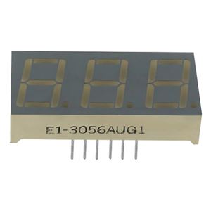 DISPLAY LED RED 7 SEGMENT 3 DIGIT 14.2MM (+) THT - BYTE 07650  - E1-3056-AUR-1-CT