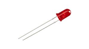 LED RED DIFFUSED 1.8-2V 5MM 620-625NM THT - BYTE 07723  - *