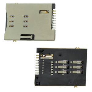 CONN HOLDER SIM CARD PUSH-PUSH TYPE SMD - BYTE 07952  - L-KLS1-SIM-066-(6+1)P-H1