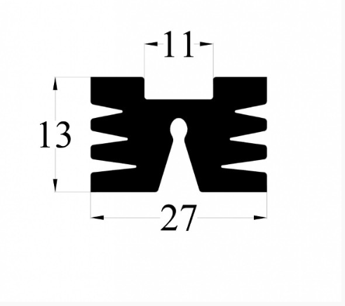 ALÜMİNYUM SOĞUTUCU52AS25MM PİMLİ+VİDA (ZHS-52AS25M-PİMLİ)