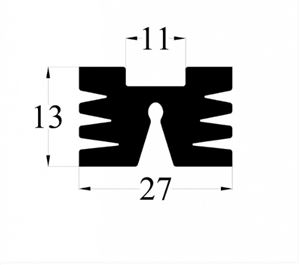 ALÜMİNYUM SOĞUTUCU52AS25MM PİMLİ+VİDA - BYTE 08034  - ZHS-52AS25M-PİMLİ