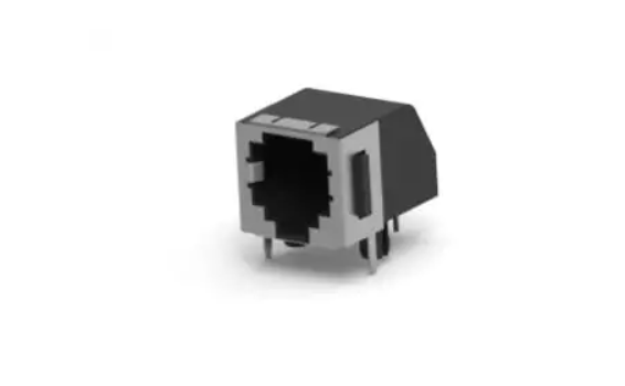 MODULAR JACK R/A 6P4C (RJ11,RJ14) BLACK THT (555154-2)