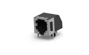 MODULAR JACK R/A 6P4C (RJ11,RJ14) BLACK THT - BYTE 08096  - 555154-2