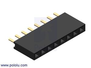 HEADER 1x8 2.54MM 180* FEMALE THT - BYTE 01350  - DS1023-1X8S01