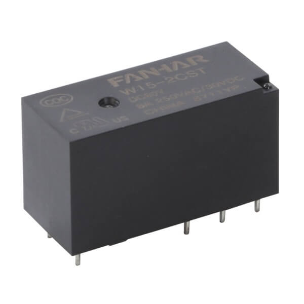 RELAY POWER 8A 9VDC 2FormC 2P (JW2) THT (W15-2CST-DC9V 8A)