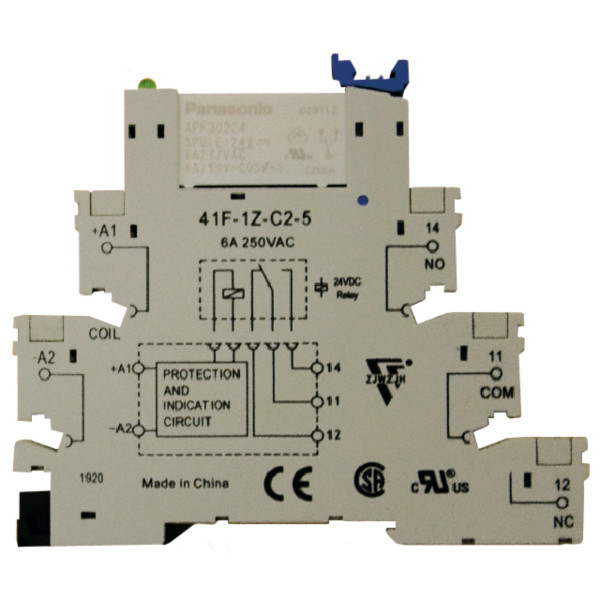 RELAY 6A 24V 1PNC WITH SCREW SOCKET (41F-1Z-C2) THT (APF30224-VDS-AC/DC)